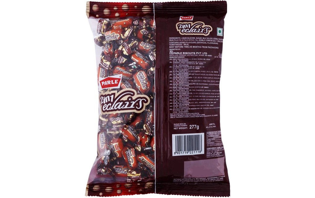Parle 2 In 1 Eclairs    Pack  277 grams
